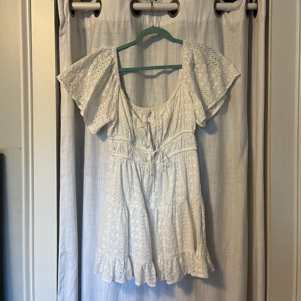 White eyelet dress